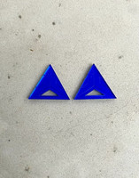 Triangle - Earrings, blue