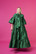 LUSH- SILK EVENING DRESS, GREEN