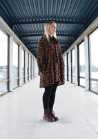 SHIRT DRESS- LEO COGNAC