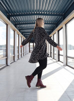 SHIRT DRESS- LEO GREY