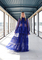 LUSH- LACE GOWN, BLUE