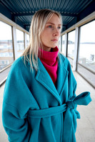 WOOL COAT - JADE GREEN