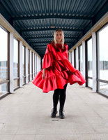 LUSH- DRESS , GLITTER RED