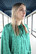 FLOWY- DRESS LONG, GREEN LEO
