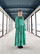 FLOWY- DRESS LONG, GREEN LEO
