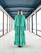 FLOWY- DRESS LONG, GREEN LEO