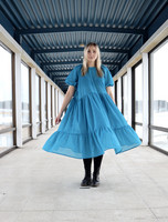 LUSH- DRESS, TURQUOISE GLITTER