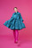 LUSH- SILK DRESS BOW COLLAR, TURQUOISE