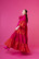 LUSH- SILK EVENING DRESS, PINK RED