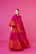 LUSH- SILK EVENING DRESS, PINK RED