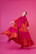 LUSH- SILK EVENING DRESS, PINK RED