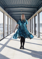 LUSH- DRESS, TURQUOISE SEQUIN
