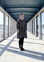 FLIRTY - DRESS PUFF-SLEEVE, POLKA DOTS