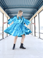 LUSH- DRESS , GLITTER TURQUOISE