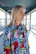 FLOWY- DRESS LONG, BLUE FLOWER
