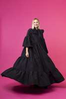 LUSH- SILK GOWN, BLACK