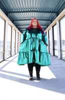 CURVES: LUSH- DRESS , GLITTER JADE