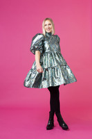 DISHY- DRESS, GREEN GLITTER