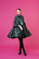 LUSH- DRESS with BOW COLLA, GREEN