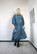 FLIRTY-DRESS long, PETROL FLOWER