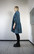 FLIRTY - DRESS PUFF-SLEEVE, PETROL FLOWER