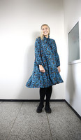 SHIRT DRESS- PETROL FLOWER