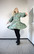 FLIRTY - DRESS PUFF-SLEEVE, SNAKE