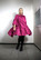 LUSH- DRESS with BOW COLLAR,RASPBERRY