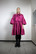 LUSH- DRESS with BOW COLLAR,RASPBERRY