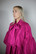 LUSH- DRESS with BOW COLLAR,RASPBERRY