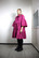 LUSH- DRESS with BOW COLLAR,RASPBERRY