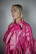 LUSH- DRESS with BOW COLLAR, GOLDEN PINK