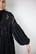 LUSH- DRESS with BOW COLLAR, BLACK FLOWER