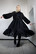 LUSH- DRESS with BOW COLLAR, BLACK FLOWER