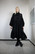 LUSH- DRESS with BOW COLLAR, BLACK FLOWER