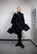 LUSH- DRESS with BOW COLLAR, BLACK PEARL