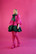 LUSH- MINI DRESS, PINK/GREEN