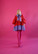 LUSH- MINI DRESS, RED/LAVENDER