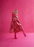 LUSH- DRESS with PUFF SLEEVES, PINK GLITTER