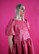 LUSH- DRESS with PUFF SLEEVES, PINK GLITTER