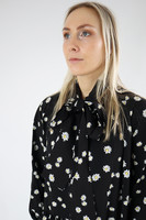 FLOWY- DRESS LONG, DAISY BLACK