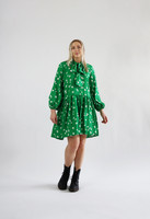 FLOWY- DRESS, DAISY GREEN