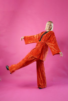VELVET PANTS- ORANGE