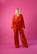 VELVET PANTS- ORANGE