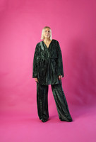 VELVET PANTS- FOREST GREEN