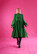 DISHY- DRESS WITH BOW COLLAR, GLITTER GREEN