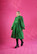 DISHY- DRESS WITH BOW COLLAR, GLITTER GREEN