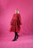 DISHY- DRESS WITH BOW COLLAR, GLITTER RED