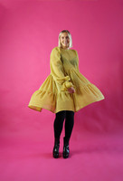 DISHY- DRESS, GLITTER YELLOW GOLD