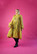 DISHY- DRESS WITH BOW COLLAR, GLITTER YELLOW GOLD